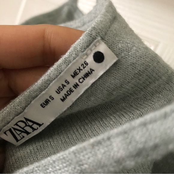 Zara Grey Knit Crop top/bra top - Picture 2 of 7